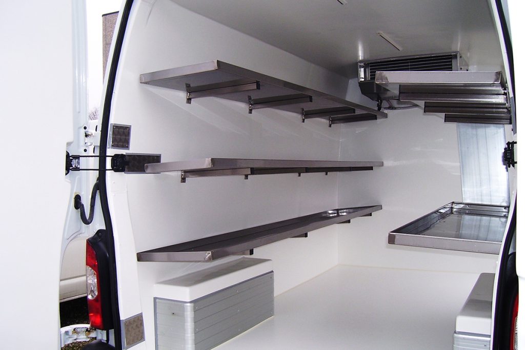 Coibentazione / allestimento isotermico / scaffali / personalizzazione / alluminio / acciaio INOX